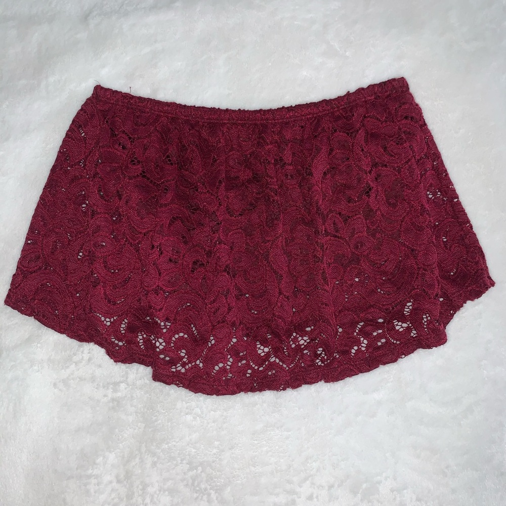 Charlotte Russe Red Lace Tube Top